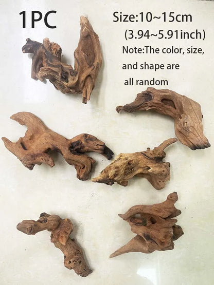 Natural Aquarium Driftwood - Sinkable Fish Tank Decoration for Aquatic Landscape