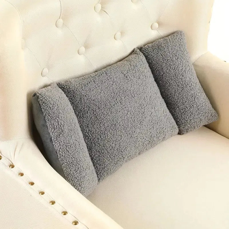 3-Segment Fleece Lumbar Support Pillow – Ergonomic Waist Cushion for Home, Office & Car Comfort Back Support Pillow