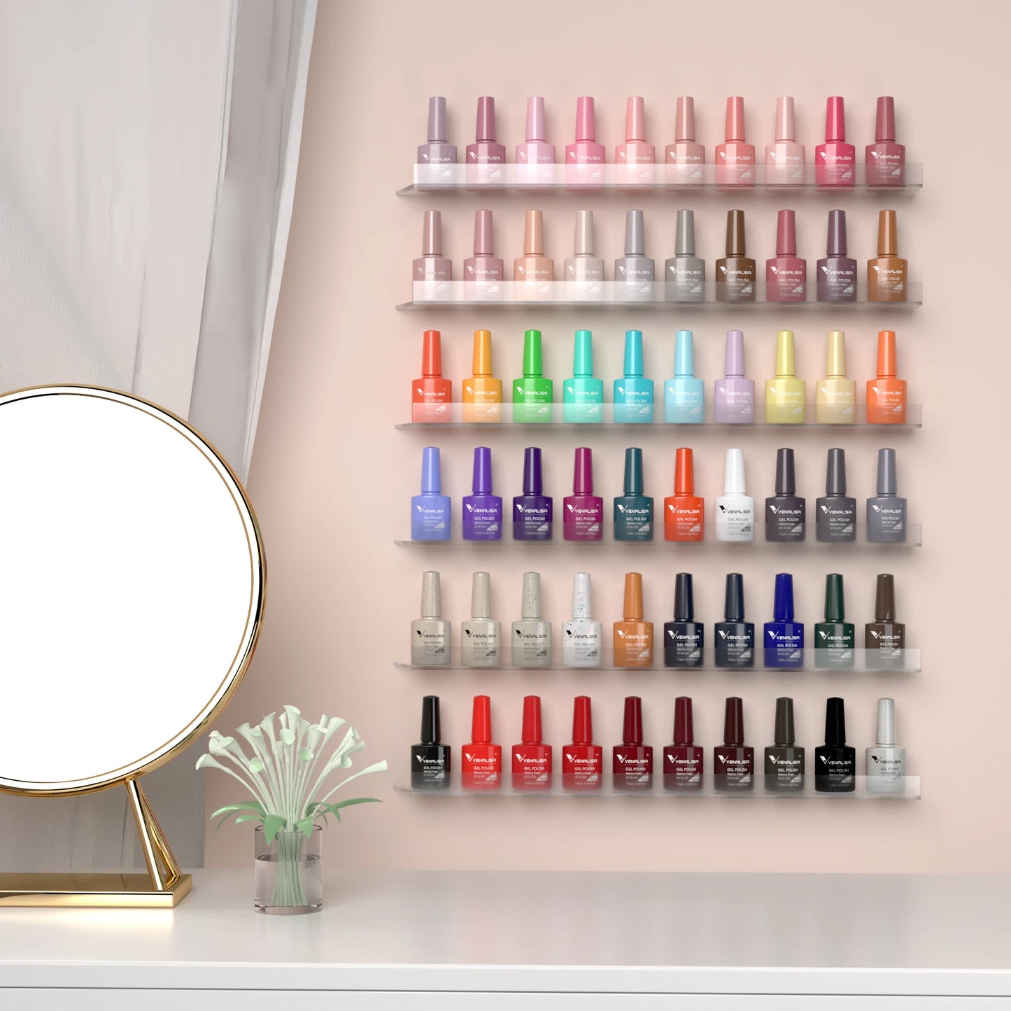 VENALISA 7.5ml HEMA-Free Nail Gel Polish – VIP4 Semi-Permanent Soak-Off UV/LED Gel Varnish, Full Coverage Nail Lacquer