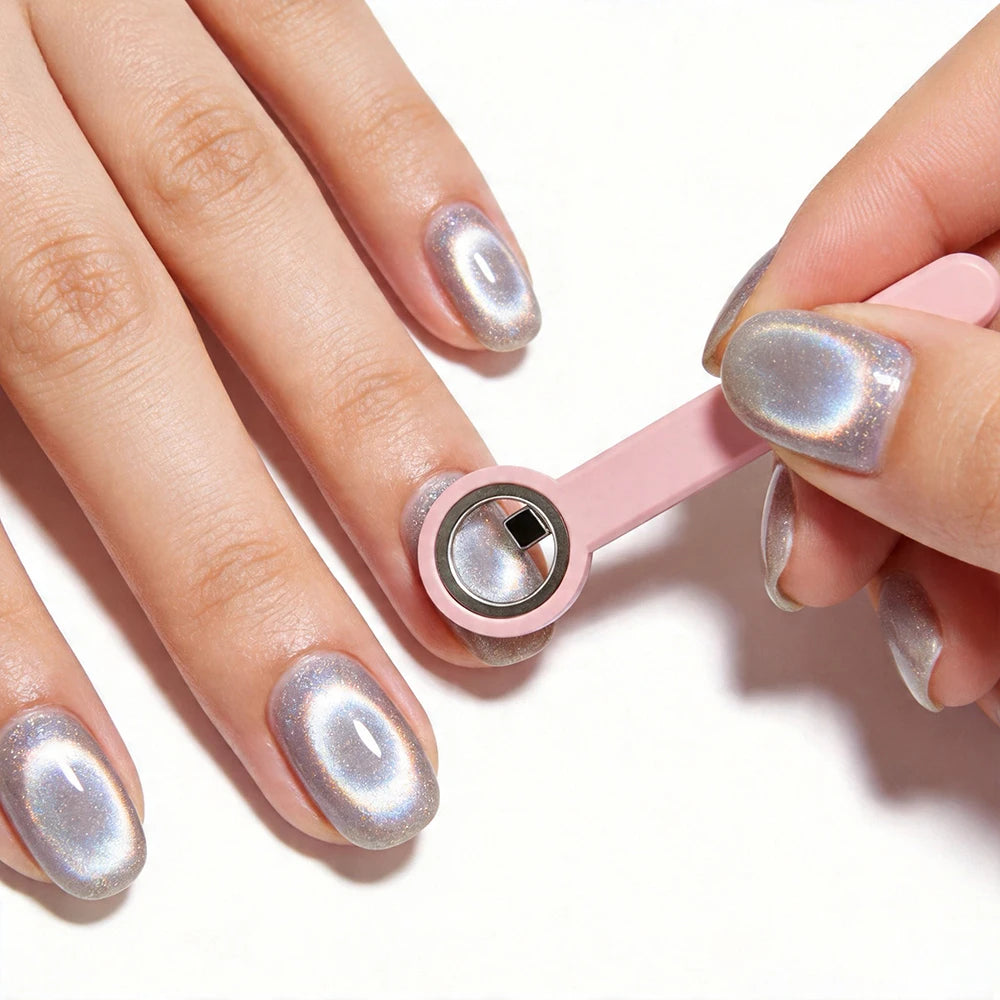Circular Cat Eye Magnet Stick - Halo Effect Magnetic Tool for UV Gel Nail Art & Manicure