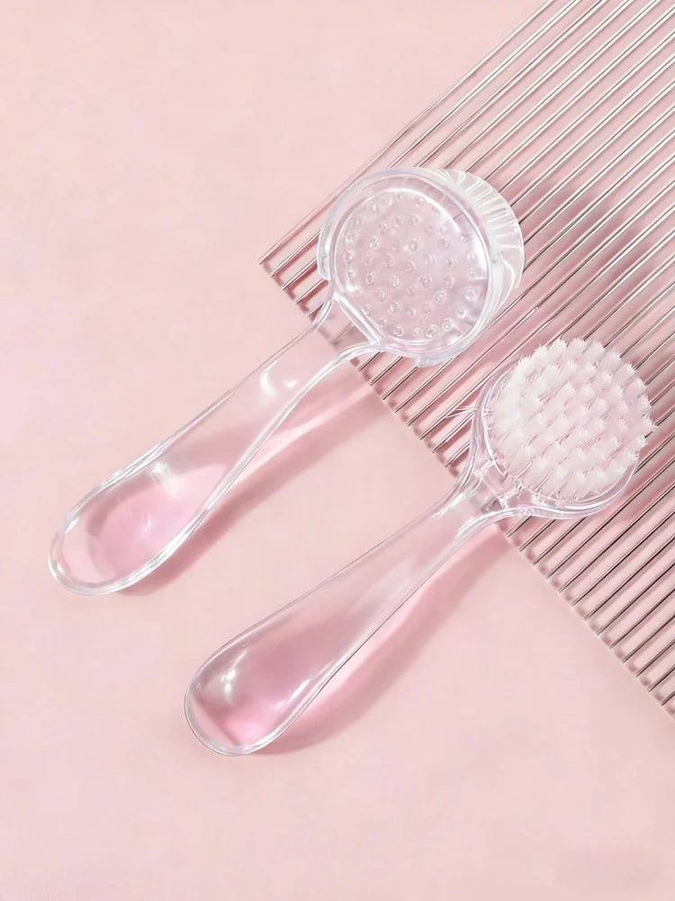 Acrylic Nail Dust Brush Set - Round Head Powder Cleaning Brush With Cap Professional Manicure Pedicure Tool Holder