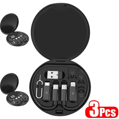 Multi USB Type-C 60W Charging Cable Kit – USB-C to Lightning, USB-A & Type-C to Micro/Type-C/Lightning Adapter Set