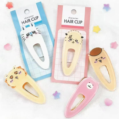 Kawaii Chiikawa Acrylic Hair Clips - Cute Cartoon Duckbill Clips Anime Hair Accessories for Daily Use