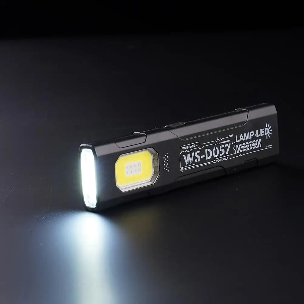 Rechargeable 550LM LED Keychain Flashlight — Mini Pocket Torch Lantern with Magnet for Emergency & Work