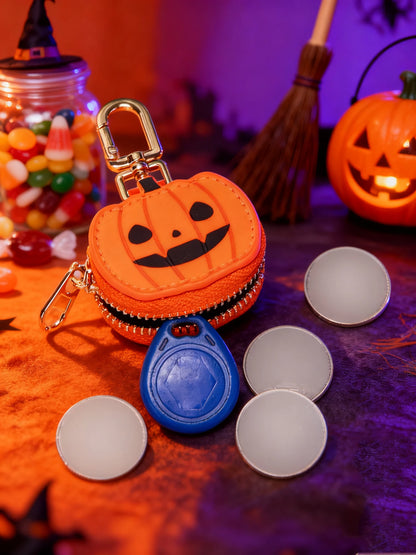 Halloween Pumpkin Coin Purse - Cute Mini Pendant Keychain Bag & Gift Accessory