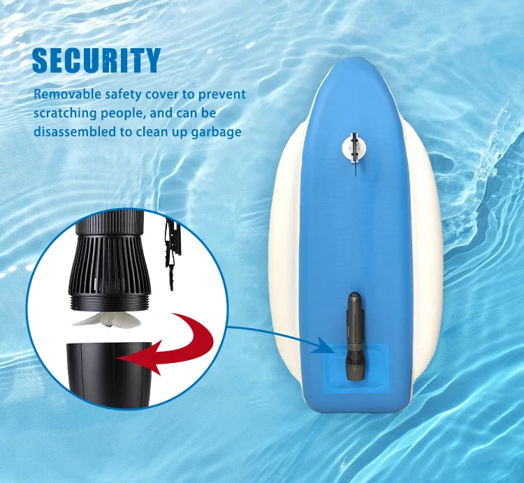 Remote Control Electric Motorized Inflatable Jet Ski Boat – Floating Water Motor Boat with Electric Underwater Scooter