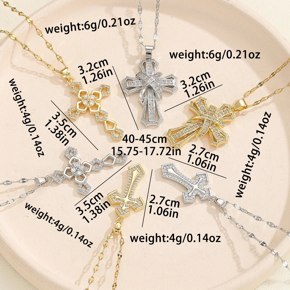 Retro Cross Necklace with Micro-Inlaid Zircon – Hollow Clavicle Chain Gift for Family & Friends, Elegant Versatile Jewelry