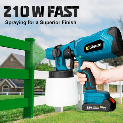 1000ML Cordless Electric Spray Gun – High Power HVLP Paint Sprayer for Auto, Furniture, Steel Coating, Compatible with Makita 18V Battery