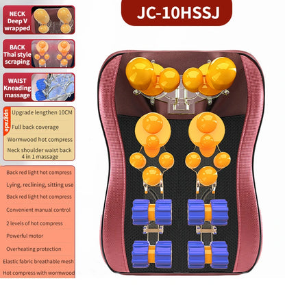Multifunctional Electric Full Body Massage Cushion – Back, Waist, Neck & Shoulder Shiatsu Kneading Massager for Home Use