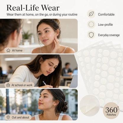 360pcs Invisible Acne Patches - Pimple Spot Stickers for Skin Care