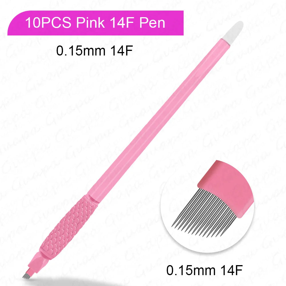 10PCS Microblading Disposable Pens — U18 0.18mm Microblade Tools for Eyebrow Permanent Makeup