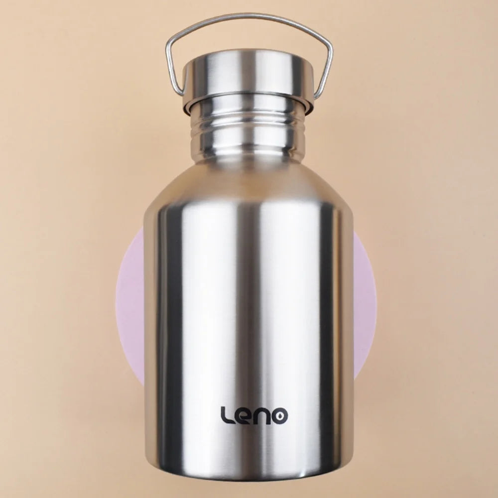 2L Stainless Steel Sports Water Bottle - Large Capacity Reusable Flask for Camping & Outdoor Activities