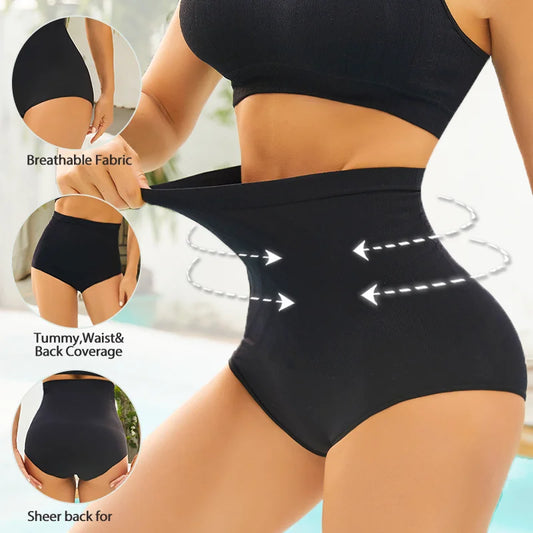 High Waist Tummy Control Shapewear Panties for Women - Slimming Briefs with Butt Lifter and Belly Shaping Features