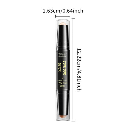 Dual-Ended Contour & Concealer Stick – Long-Lasting Foundation for Dark Circles & Facial Contouring