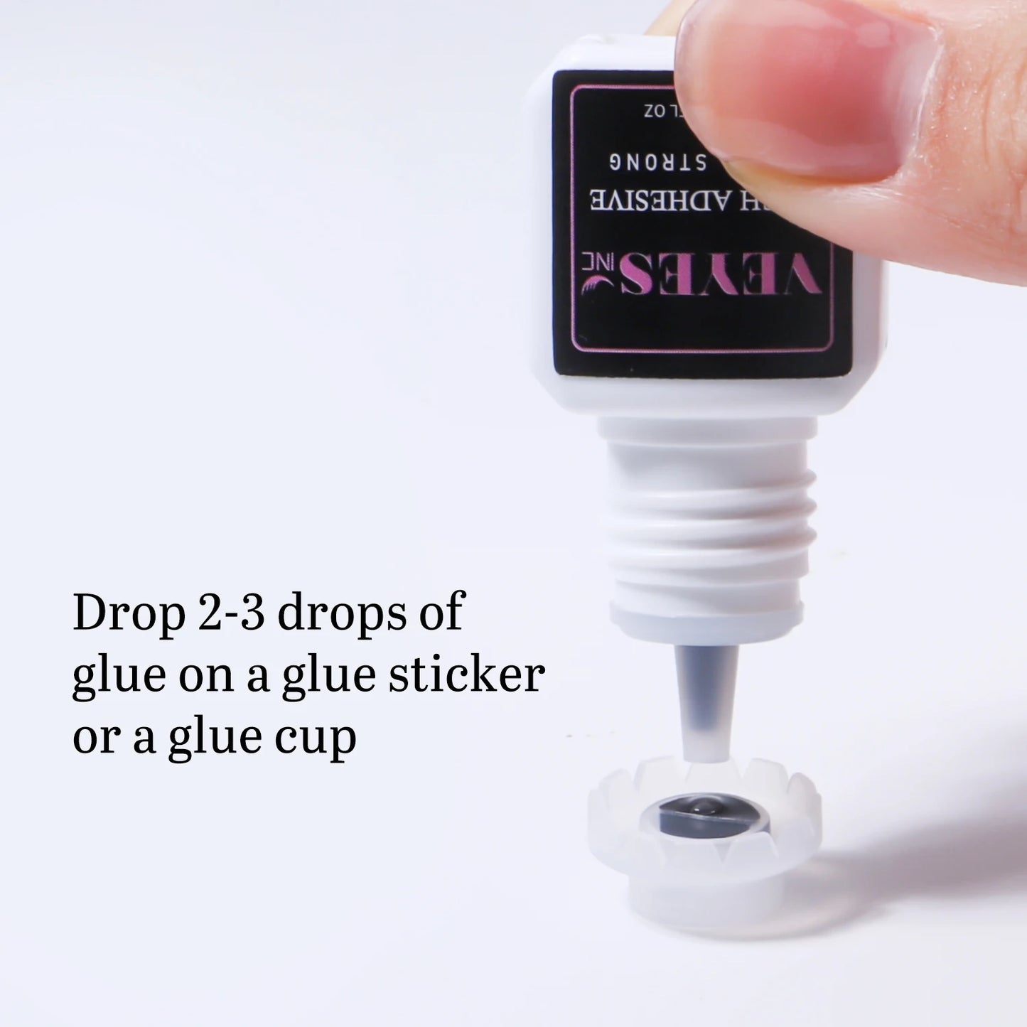 Veyes Inc 5ml Eyelash Extension Glue — Veyelash Fast-Drying Strong Lash Adhesive, 0.5 Sec Dry Time, 7-Week Retention for Volume Lashes