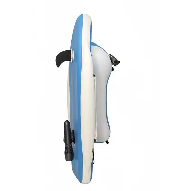 Remote Control Electric Motorized Inflatable Jet Ski Boat – Floating Water Motor Boat with Electric Underwater Scooter