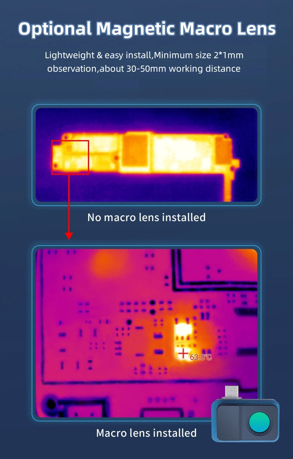 TOOLTOP T7 Android Thermal Imager – 256x192 Mobile Thermal Imaging Camera, Type-C, 25Hz for Solar Panel & Device Fault Detection