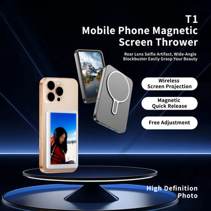 Magnetic Phone Monitor for Vlog – Self-Timer Rear Camera Screen for Live Streaming & Content Creation