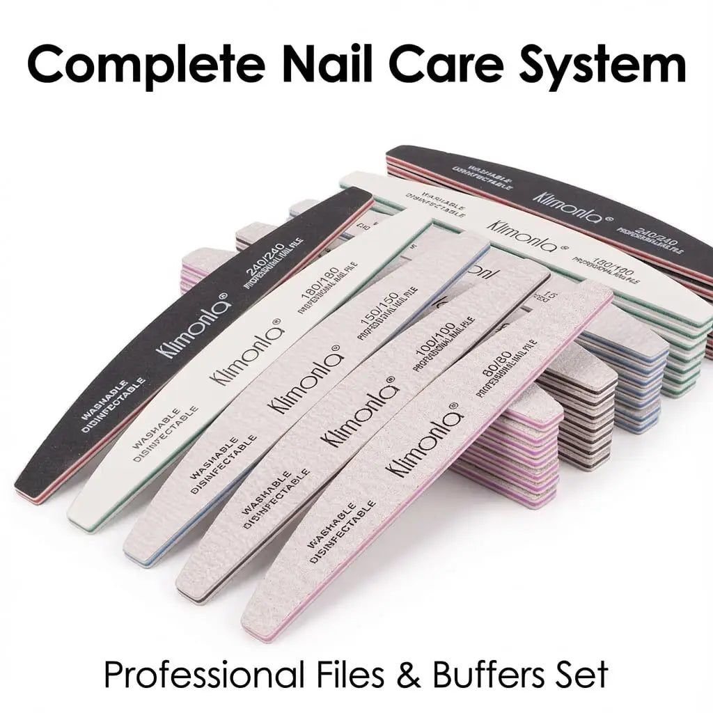 5/10PCS Professional Nail File Set - 100/180 Grit EVA Thickened Sandpaper Manicure Tools for Salon & Home Use