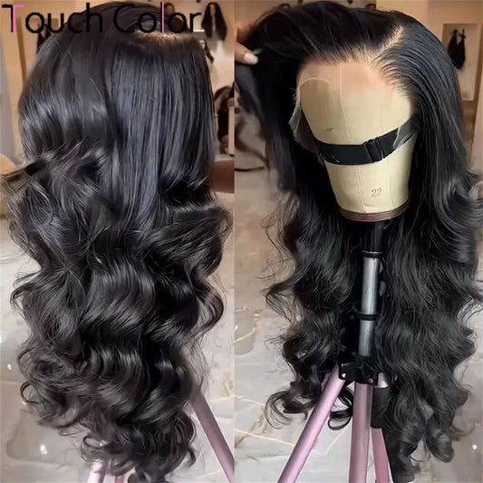 13x6 HD Lace Front Body Wave Human Hair Wig - Brazilian Pre-Plucked Long Natural Look Wig