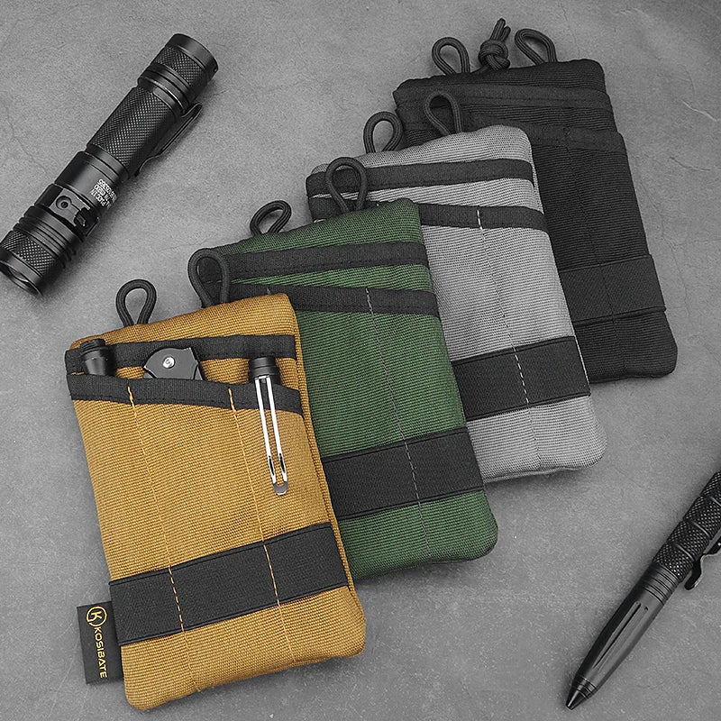 Kosibate Tactical EDC MOLLE Pouch - Mini Wallet Card Holder Key Belt Waist Pack for Camping, Hiking and Outdoor Use