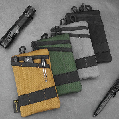 Kosibate Tactical EDC MOLLE Pouch - Mini Wallet Card Holder Key Belt Waist Pack for Camping, Hiking and Outdoor Use