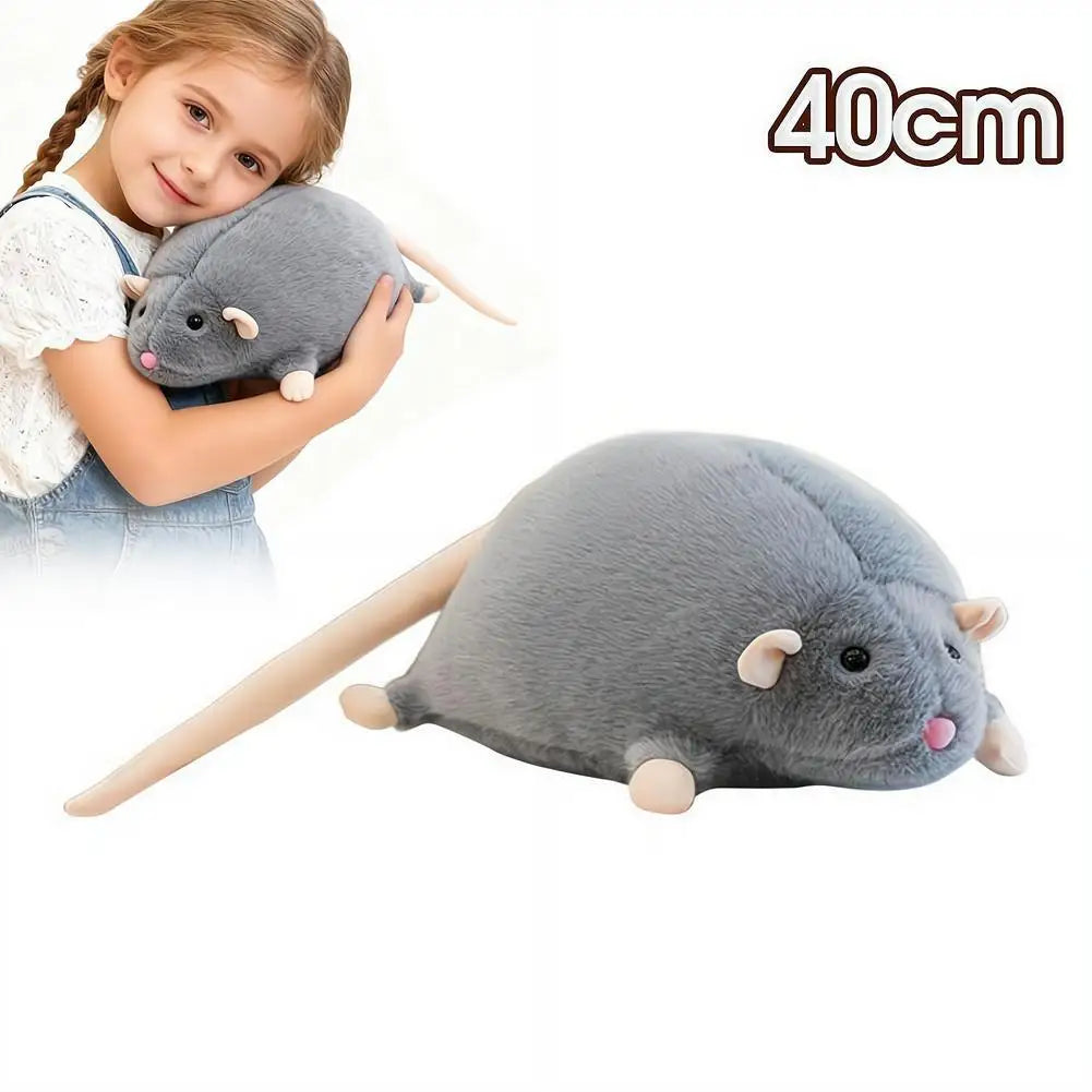 Cute Mouse Plush Doll - 40/90cm Oversized Cartoon Flower Branch Animal Toy & Birthday Gift for Kids