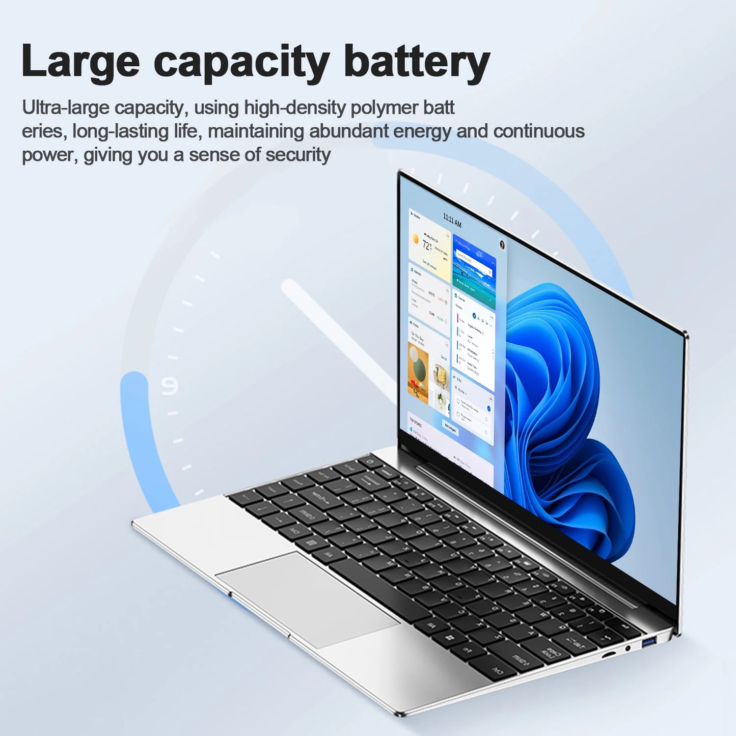 14.1" Ultra-Slim Laptop — Intel N3700 | 16GB RAM | 2TB SSD | FHD 1920x1080 Display | Windows 11 Pro Notebook for Gaming & Office