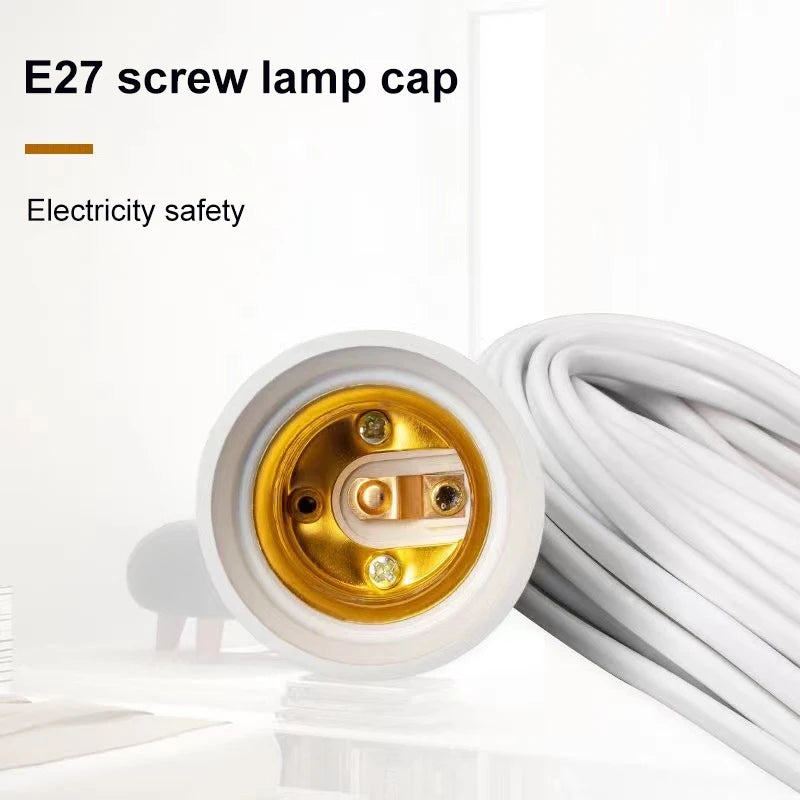Universal Lamp Base with Switch – LED Bulb Socket Adapter E27, Screw Lamp Holder Accessories, Two Plugs Suspension Tool