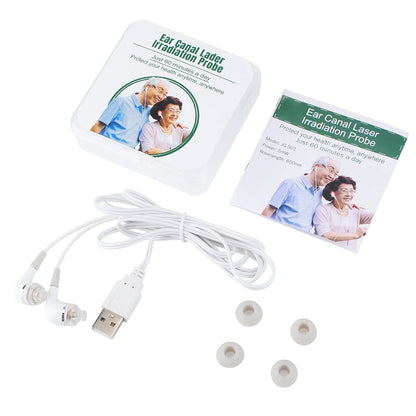 Tinnitus Ear Laser Therapy – LLLT Irradiation Earplug for Otitis Media, Deafness, Diabetes & Hypertension Treatment