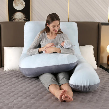 PANGDUBE Pregnancy Pillow 130×70cm – Sleeping, Nursing & Breastfeeding Support Cushion for Women