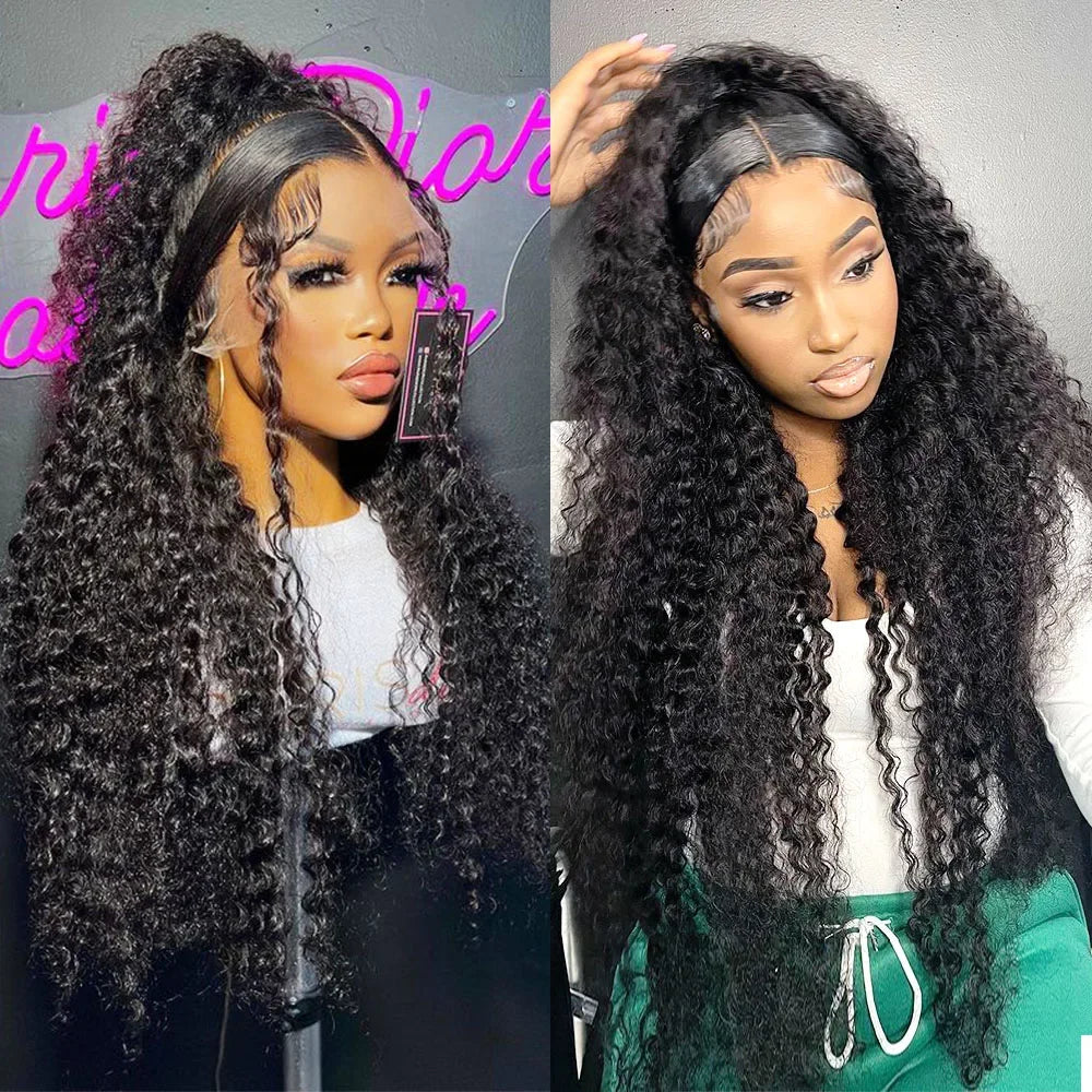 250 Density 360 Full HD Lace Front Human Hair Wig – 30 Inch Pre-Plucked Glueless Deep Curly Wave 13x6 Frontal Wig