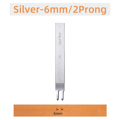 WUTA Leather Chisel Tool – Diamond Pricking Iron with 3/4/5/6mm Hole Punch for Stitching & Leathercraft