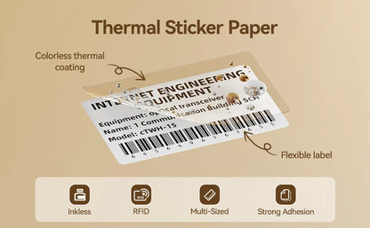 Niimbot B21/B1/B203 Mini Bluetooth Thermal Printer – Waterproof Oil-Resistant Label Maker with Adhesive Sticker Paper for Office Use