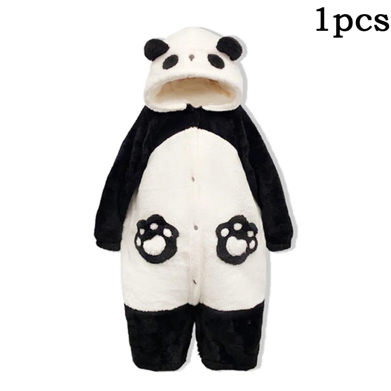 Winter Unisex Panda Robe Costume – Kigurumi Onesie, Unicorn Cosplay Pajamas, Animal Sleepwear Jumpsuit for Adults