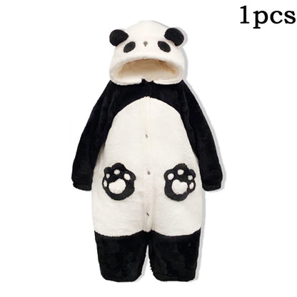 Winter Unisex Panda Robe Costume – Kigurumi Onesie, Unicorn Cosplay Pajamas, Animal Sleepwear Jumpsuit for Adults