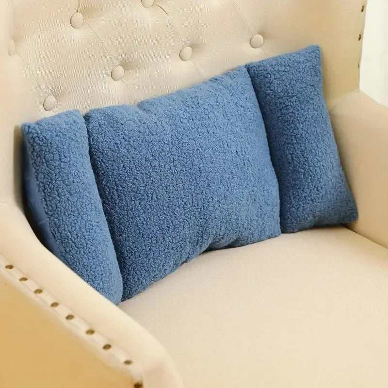 3-Segment Fleece Lumbar Support Pillow – Ergonomic Waist Cushion for Home, Office & Car Comfort Back Support Pillow