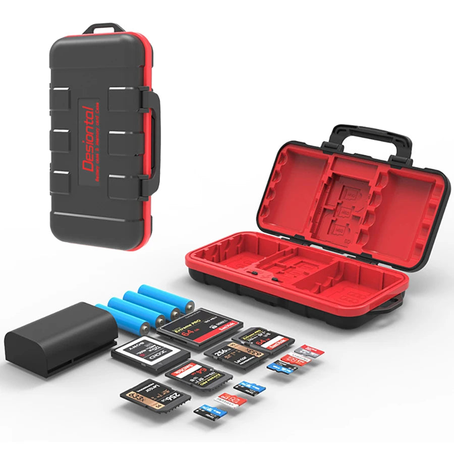 Desiontal E6 CFexpress & SD Card Case – Waterproof, Anti-Drop Memory Card Storage Box for TF & Phone Cards