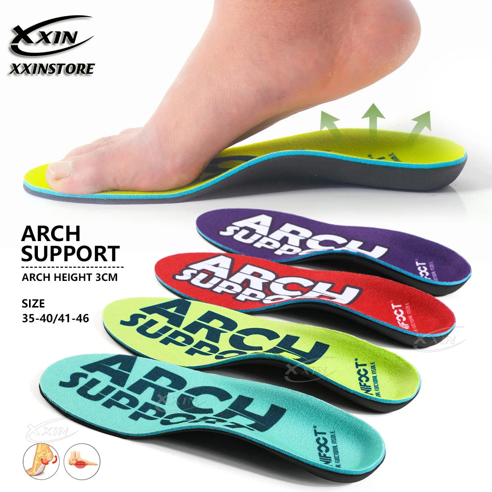 Arch Support Insoles - Orthopedic Shoe Inserts for Men and Women, Sizes 35-46