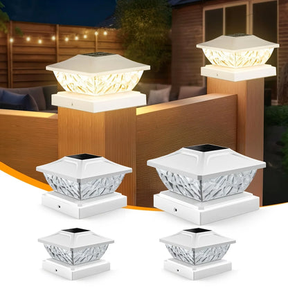 Outdoor Solar Fence Gate Light - Waterproof LED Villa Pillar Lamp for House, Garden & Yard Decor