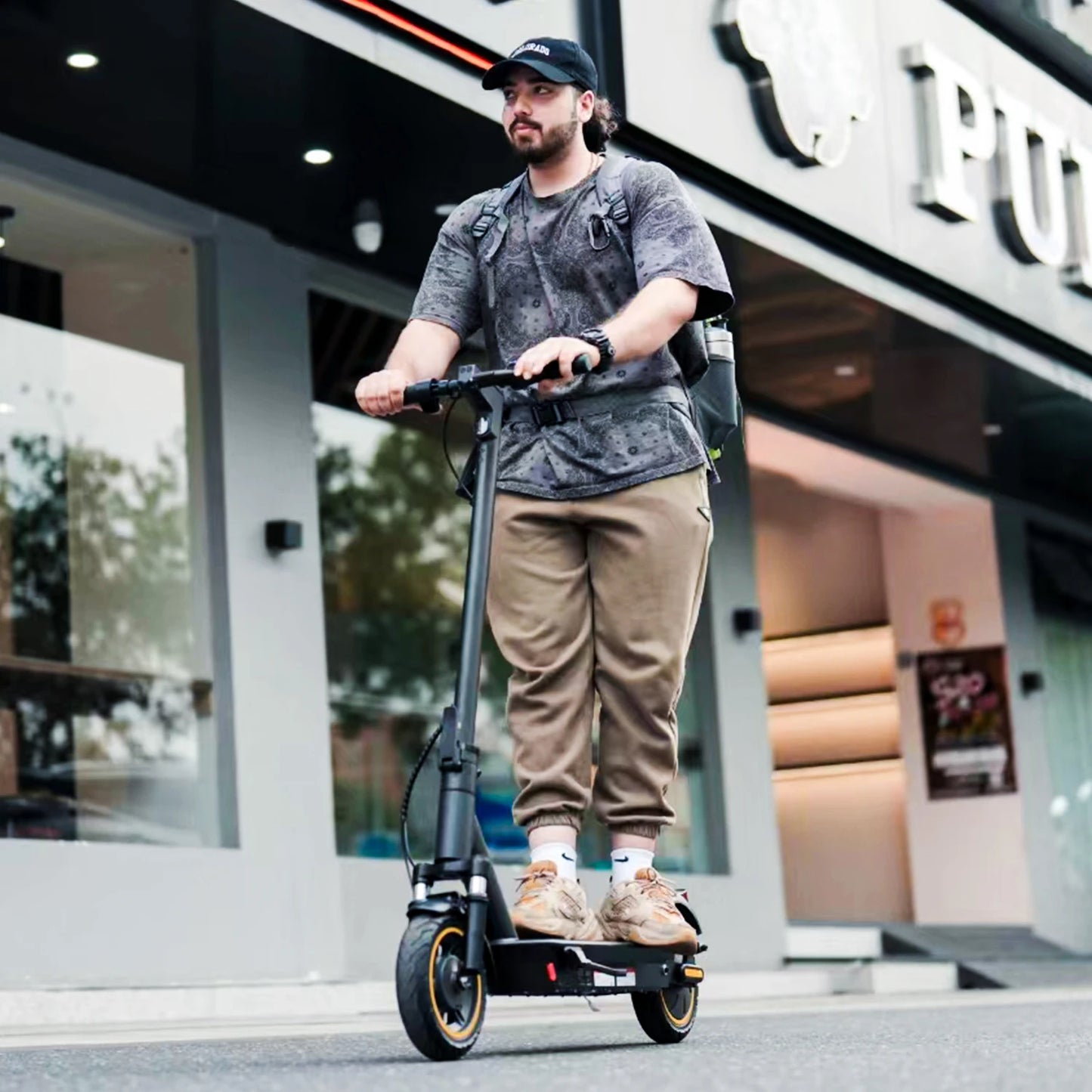 HEZZO G30 36V 500W Electric Scooter — 21MPH, 37.5-Mile Range, 10" Wheels, 15Ah Foldable Escooter with Front Suspension