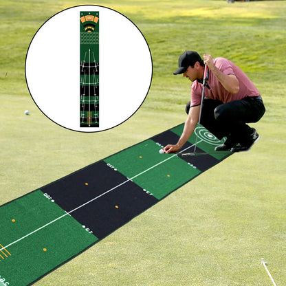 Portable Golf Putting Mat – Lightweight Putting Practice Training Aid for Home, Lawn, and Park, Golf Gift Accessory