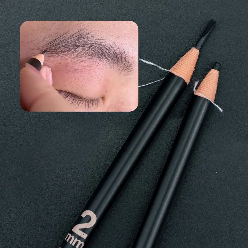 4pcs Ultra-Thin Microblading Eyebrow Pencil Set — 2mm PMU Brow Mapping Tattoo Pens