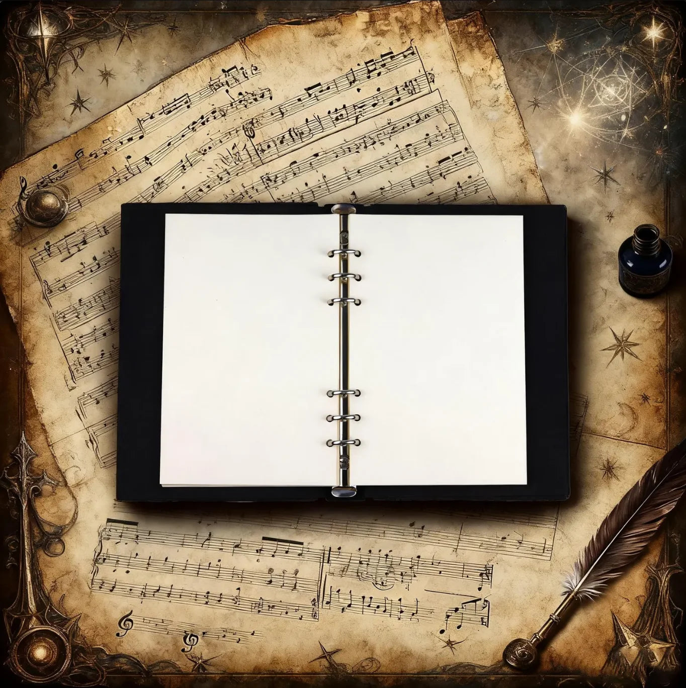 Vintage Magic Eye Journal - Embossed Leather Gothic Grimoire Notebook for Witches, Occult Lovers & Collectors