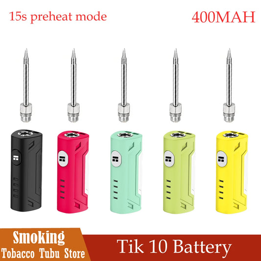 DOTECO Tik10 Tiny Electric Soldering Iron — 400mAh Battery, Spring-Loaded 510 Thread Heat Pen for Welding and Soldering