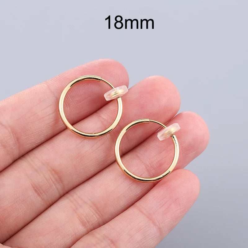 Unisex Ear Cuff Clip-On Hoop Earrings – No Piercing Required, Non-Hole Fake Earrings for Men & Women 2025 Trend