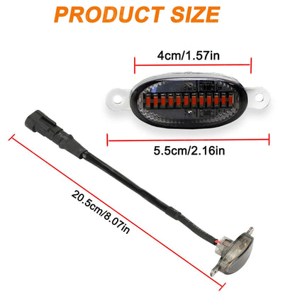Universal 12V Car LED Grille Lights - Smoked Amber and White 12-LED Eagle Eye Lamps for Off-Road, SUVs, Ford, Toyota