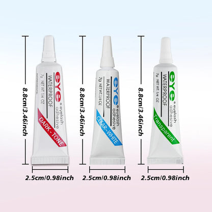 Strong False Eyelash Lash Glue — 7g Waterproof Adhesive for Makeup Tools, Dark or Clear Options