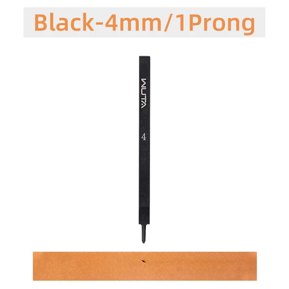 WUTA Leather Chisel Tool – Diamond Pricking Iron with 3/4/5/6mm Hole Punch for Stitching & Leathercraft