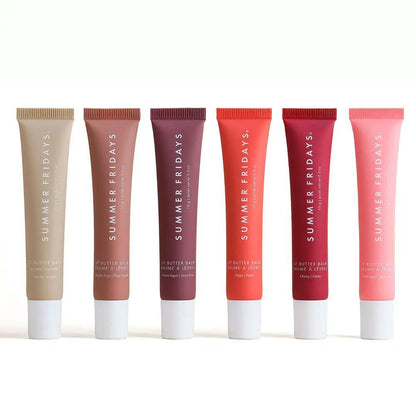 Summer Fridays Mini Lip Gloss Set – Vanilla Beige Moisturizing Lip Balm, Transparent & Smooth Makeup